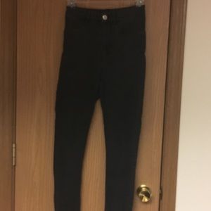 High waisted skinny black jeans